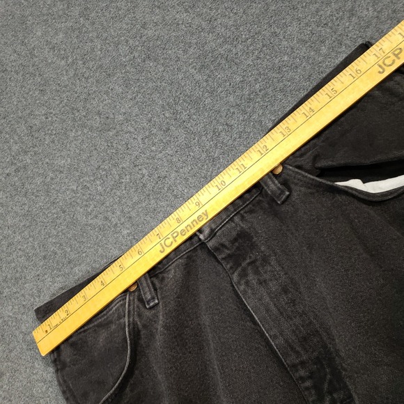 Wrangler Mens Jeans 36x38 Black Straight Leg Denim 31MW2WK Vintage Made in USA - Picture 8 of 12